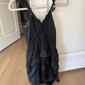 Isabel Marant Elegant Black Ruffle Mini Dress